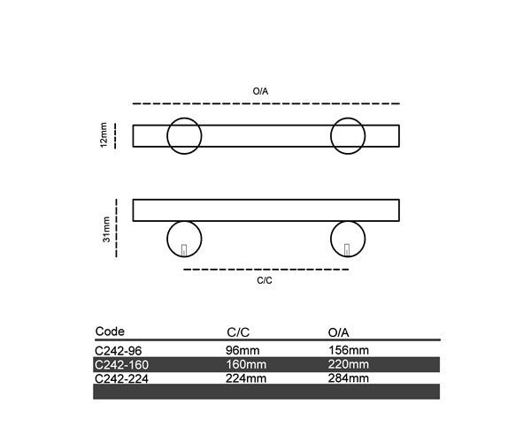C242 - Franklin Cabinet Handle