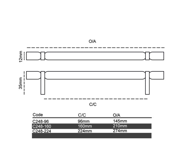 C248 - Canterbury Cabinet Handle