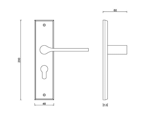 L31 - Bentleigh Long Plate Lever