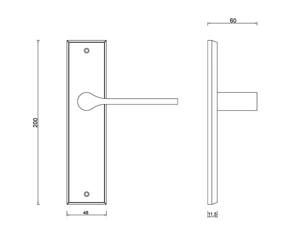 L31 - Bentleigh Long Plate Lever
