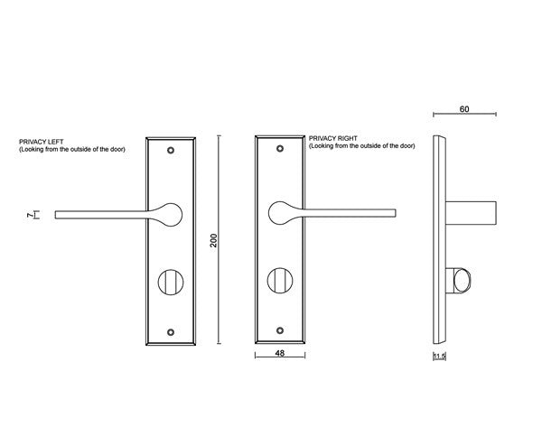 L31 - Bentleigh Long Plate Lever