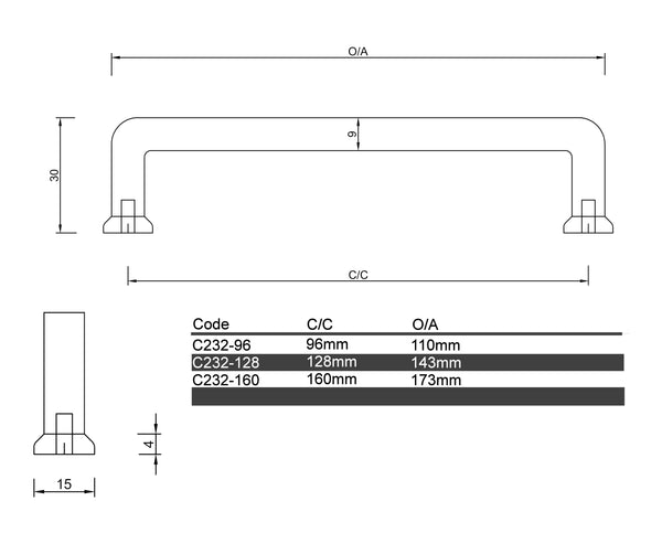 C230 - Kimberley Cabinet Handle