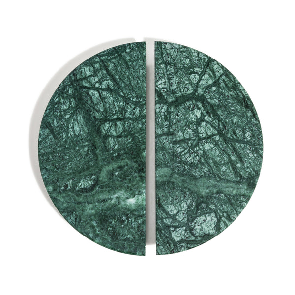 K157- Green Marble Mani Half Moon Knob