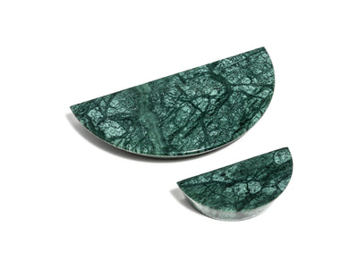 K157- Green Marble Mani Half Moon Knob