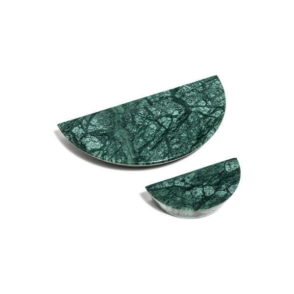 K157- Green Marble Mani Half Moon Knob