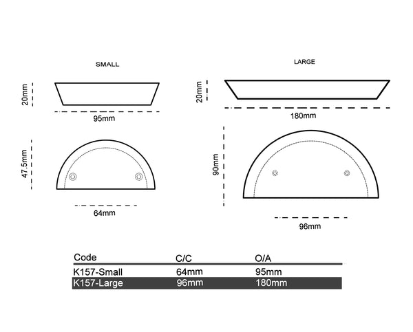 K157 – Travertine Mani Half Moon Knob