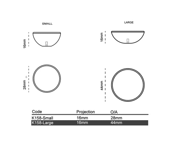 K158 – Black Marble Mani Dome Knob