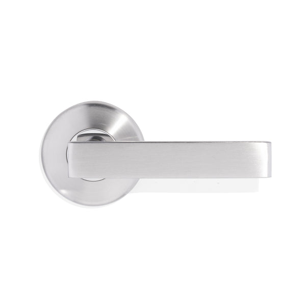 L3- Designer Round Brushed Stainless Steel Lever