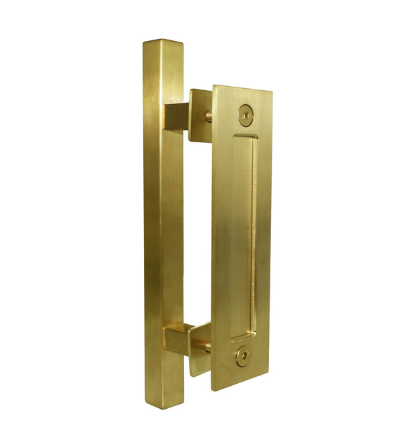 E75 – Square 300mm Barn Door Handle Set