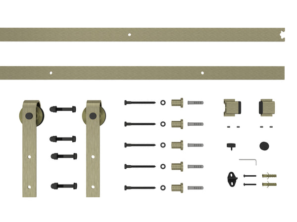 T73 - Antique Bronze Barn Door Track Kit
