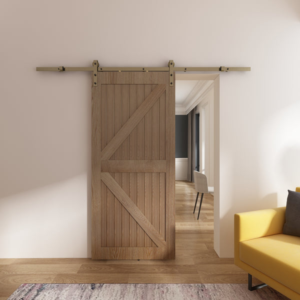 T73 - Antique Bronze Barn Door Track Kit