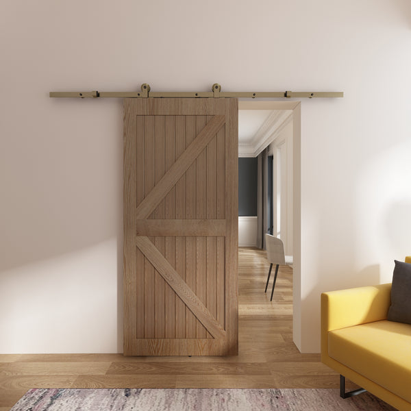 T94 - Antique Bronze Top Mount Barn Door Kit