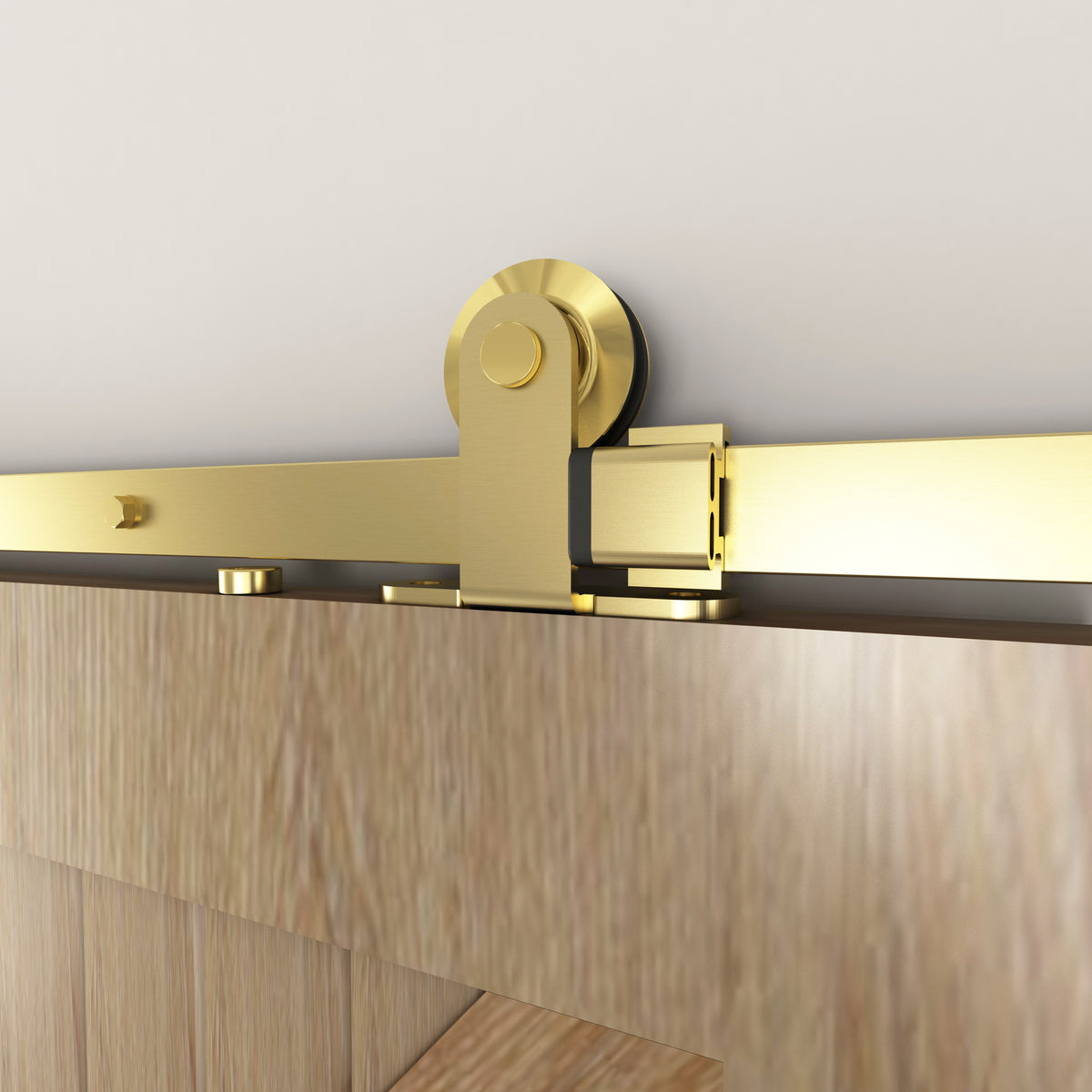 T94 Satin Gold Top Mount Barn Door Kit Handle House