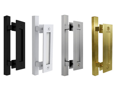 E51 - Square 450mm Barn Door Handle Set