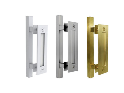 E51 - Square 300mm Barn Door Handle Set