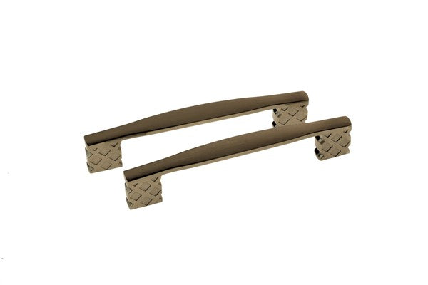 Antique Silver Wide Leg Lattice D Bar Handle Cabinet Handle (C22 AS Lattice D Bar)