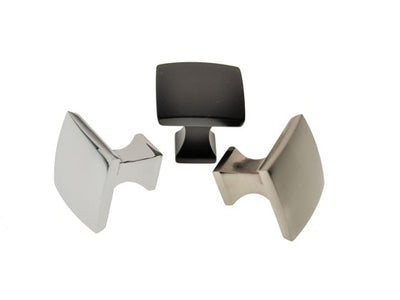 Black, Chrome OR Satin Nickel OR Chrome Square Knob Cabinet Knob (K108-Nedlands)