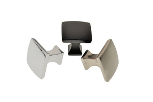 Black, Chrome OR Satin Nickel OR Chrome Square Knob Cabinet Knob (K108-Nedlands)