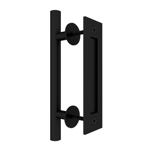 E74 - Round 300mm Barn Door Handle Set