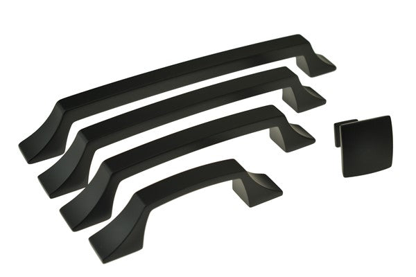 Black Square Handle with Tapered Legs Cabinet Handle (C171-BL Nedlands)