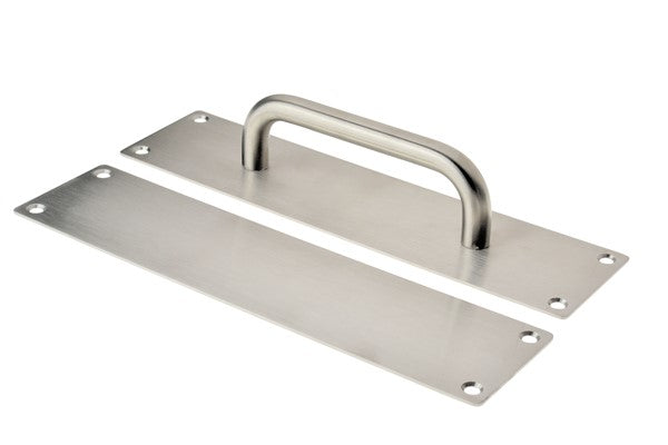 E49 - Push and Pull Brushed Stainless Steel Handle