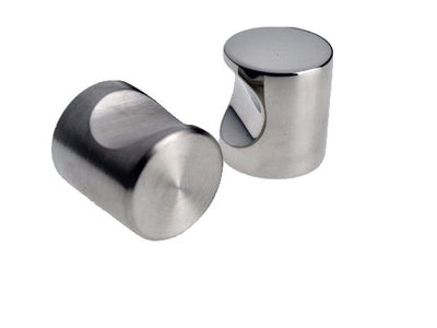 Brushed-Stainless-Steel-or-Polished Stainless Steel Cylinder Knob with Thumb indent Cabinet Knob (K6 Thumpull)