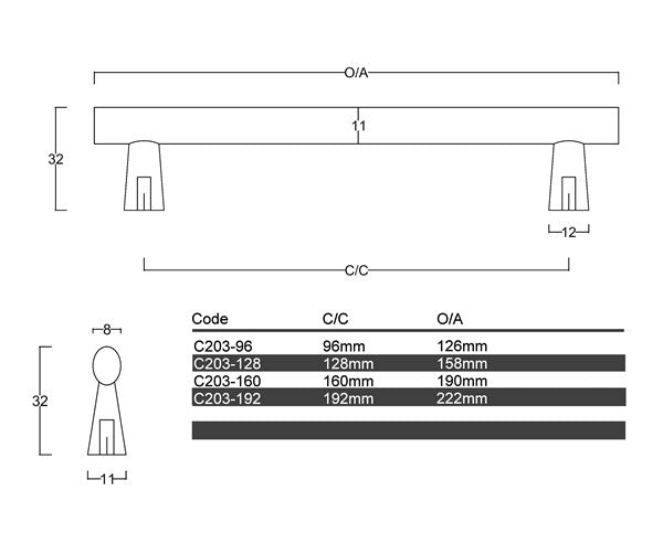 C203 - North Bridge Cabinet Handle