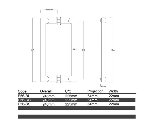 E56 - Matt White Sydenham Entrance Pull Handle