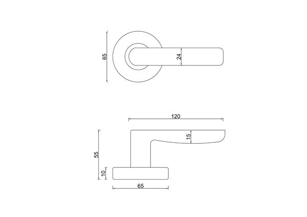 L27 – Round Pullenvale Stainless Steel Lever
