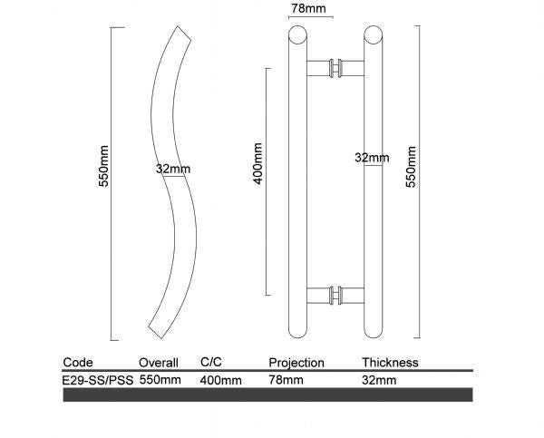 E29- New Décor Entrance Pull Handle