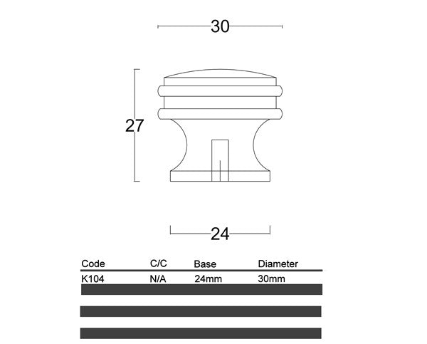 K104 - Warwick Cabinet Knob