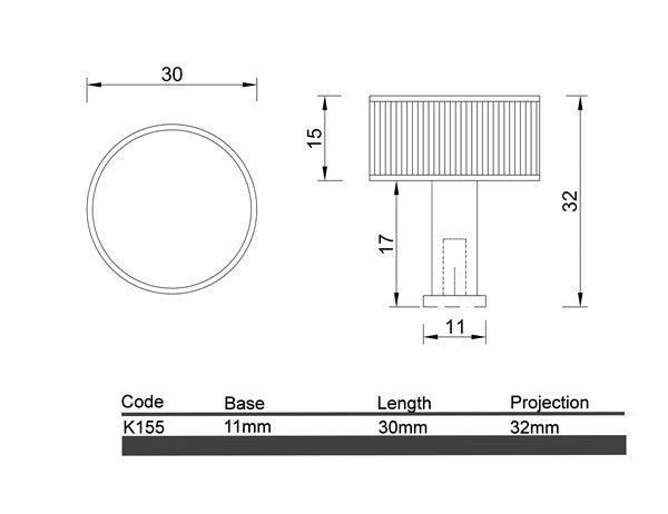 K155 - Claremont Linear Knob