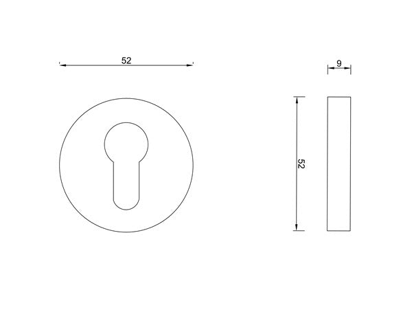 Diagram Matt Black Round Escutcheons Door Hardware Locks & Accessories (T16 BL Round Escutcheons)