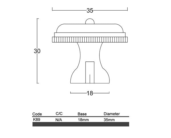 Diagram Matt Black Round Flower Knob Cabinet Knob (K89 Yarraville)