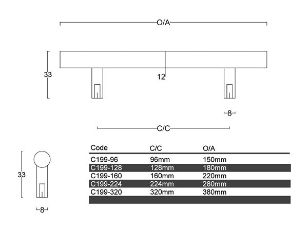 C199 - Apollo Bay Cabinet Handle