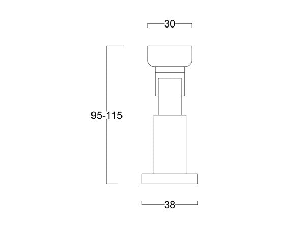 Diagram Satin Nickel Door Hardware Doorstops (BI Mag Adjustable Doorstop)
