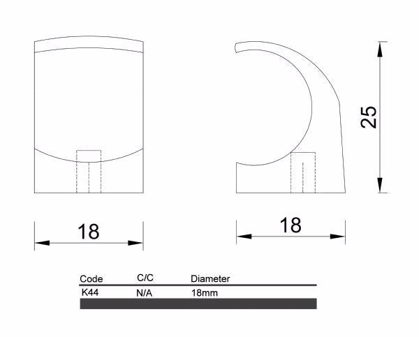 Diagram Satin Nickel Finger Pull Cabinet Knob (K44 Finger Pull)