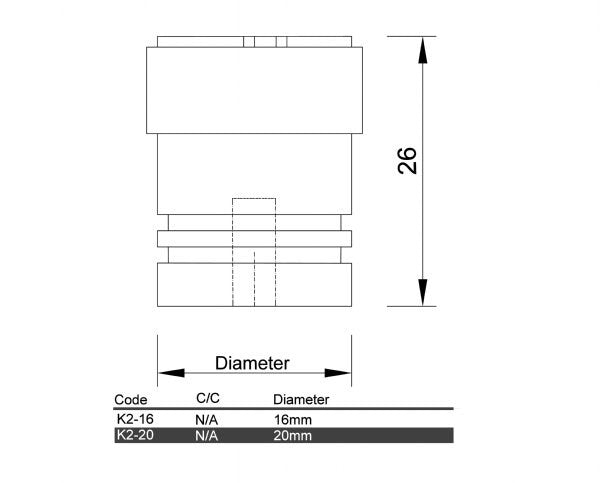 Diagram Satin Nickel Grooved Cylinder Knobs Cabinet Knob (K2 Ballarat)