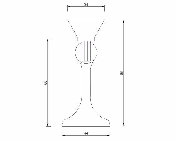 Diagram Satin Nickel Magnetic Doorstop Door Hardware Doorstops (T7 Magnetic Doorstop) compressed