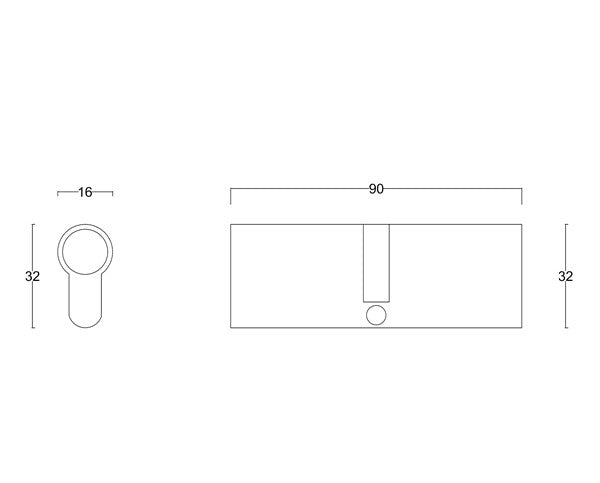 Dagram Satin Nickel OR Black Door Hardware Lock Accessories (T15 90mm Euro Cylinder)