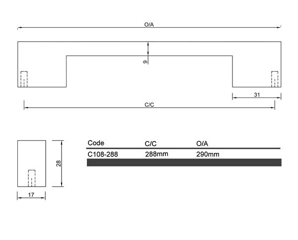 C108 - Richmond Cabinet Handle