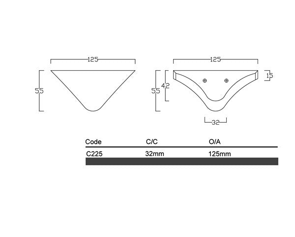 C225 - Woden Valley Timber Cabinet Pull Handle