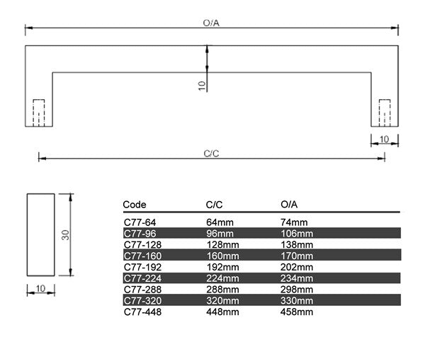 C77- Dubbo Cabinet Handle