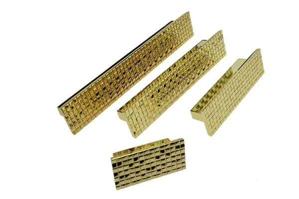 Gold Decorative Rectangular Bar Handle Cabinet Handle (C117-GD Glitter)