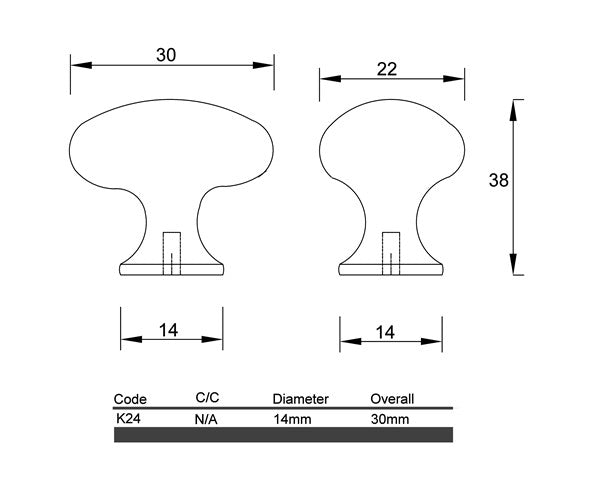 K24 - Large Egg Knob