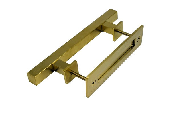 E51 - Square 450mm Barn Door Handle Set