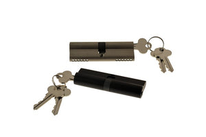 Satin Nickel OR Black Door Hardware Locks & Accessories (T15 90mm Euro Clinder)