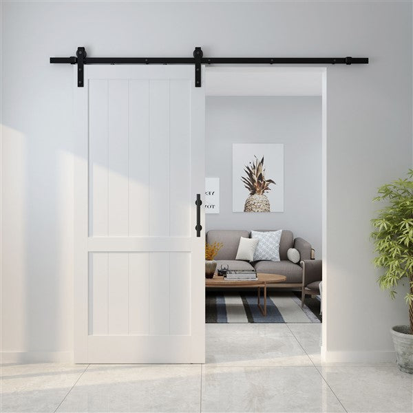 T73 - Matt Black Barn Door Track Kit