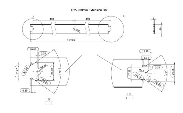 T82 - Barn Door Track Extension Kit