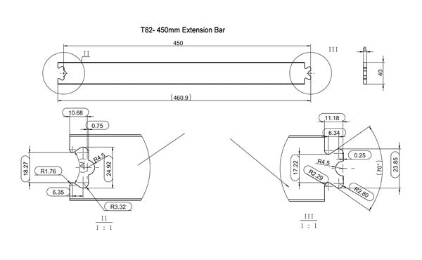 T82 - Barn Door Track Extension Kit
